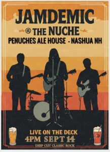 Jamdemic at PENUCHES ALE HOUSE, SEPT 14th, 2025 at 4pm on the deck